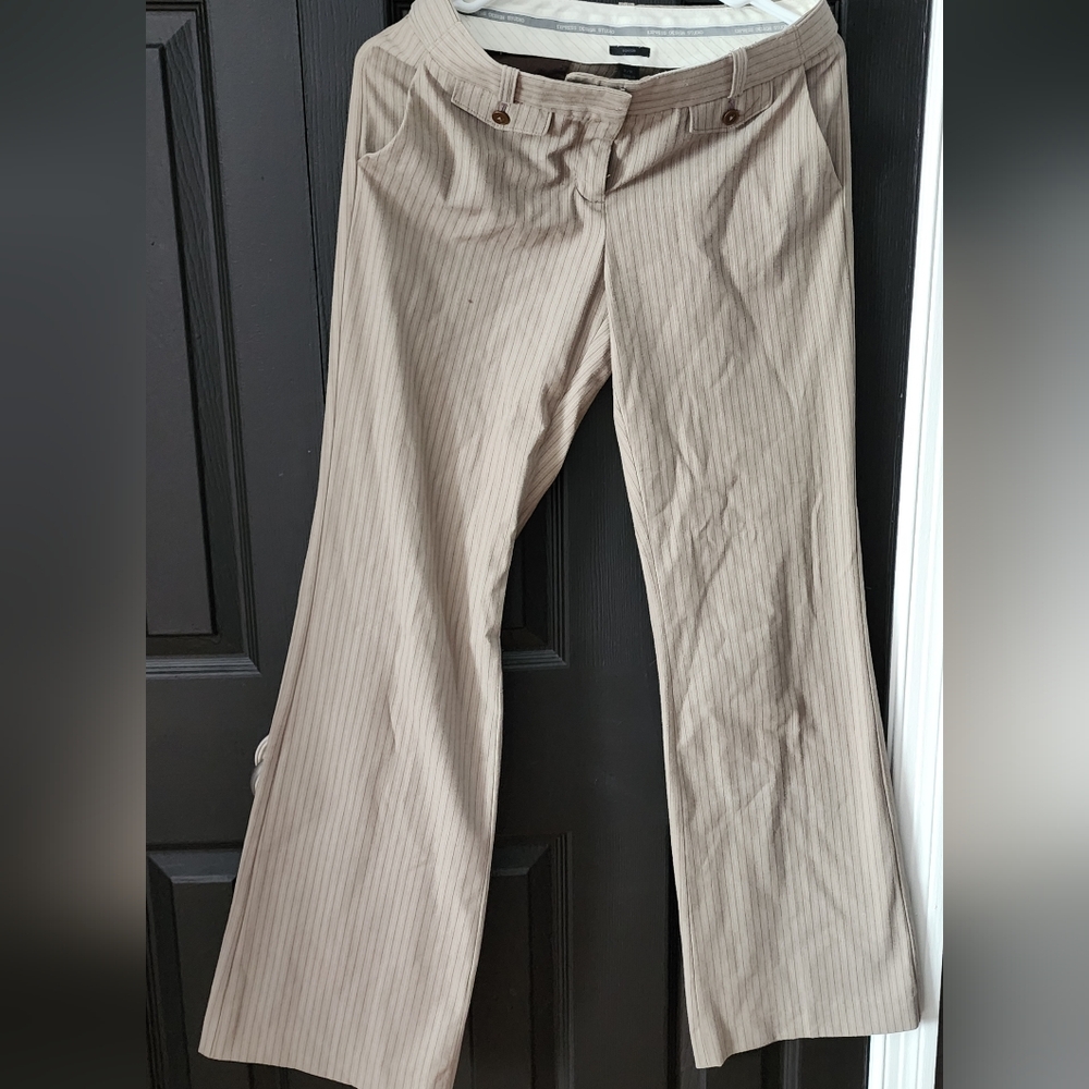 Express Tan Striped Women's Pants